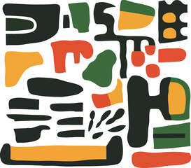 Abstract geometric shapes in bold colors