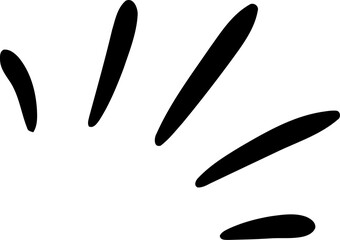 Hand drawn pop surprise. Doodle shine sunburst sparkle 