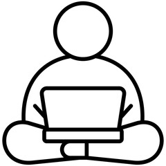 Naklejka premium Digital Nomad Icon