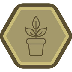 Plant Pot Vector Icon Design