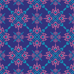Ethnic abstract ikat art. Aztec ornament print. geometric ethnic pattern seamless color oriental. Design for background ,curtain, carpet, wallpaper, clothing, wrapping, Batik.