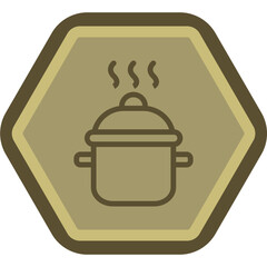 Cooking Pot Vector Icon Design