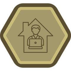 Work From Home Vector Icon Design