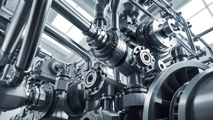 futuristic, energy technology concept. Digital image of light rays, stripes lines with blue light