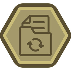 Folder Update Vector Icon Design