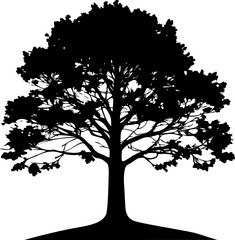 tree silhouette black color