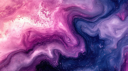 Abstract Blue and Purple Liquid Waves