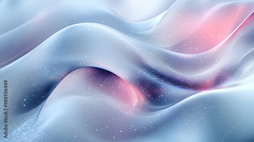 Poster abstract wavy background with shimmering glitter and soft colors
