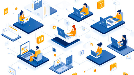 Modern Online Learning Environment Illustration