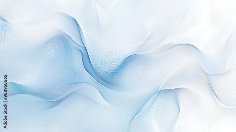 Aufkleber abstract white-light blue gradient with dynamic wave patterns, adding a fresh and vibrant feel to ec