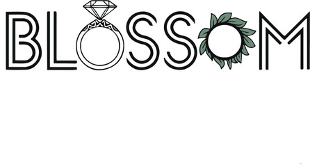  Blossom logo art illustration