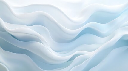 Obraz premium Dynamic white and light blue gradient with fluid wave patterns, creating a fresh and vibrant backdrop for eco-friendly and nature-themed projects