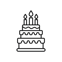 Cake vector icon stock illustration