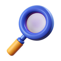 magnify icon zoom icon search icon find icon 3D illustration png