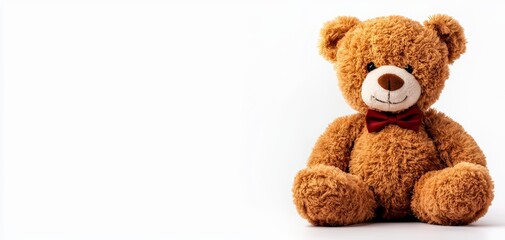 Obraz premium A plush teddy bear with a bowtie