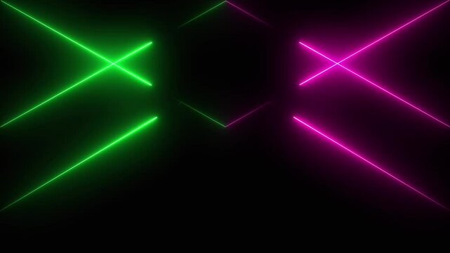 background line color abstract .neon shape line animation. flickering neon.