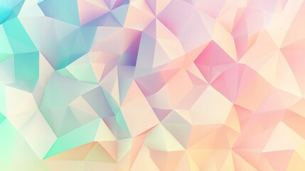 A pastel polygonal background featuring soft peach, lavender, and mint shapes with smooth gradients and a modern abstract aesthetic.