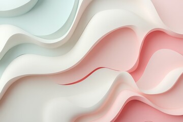 Fototapeta premium Abstract Pink and White Wave Pattern Background