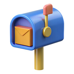 mail box message box letter box icon 3D png