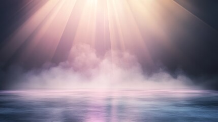 Gentle purple and lavender stage lights fading into the background, suggesting a peaceful and reflective mood