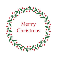 A set of circular border background illustrations with a winter Christmas concept. 