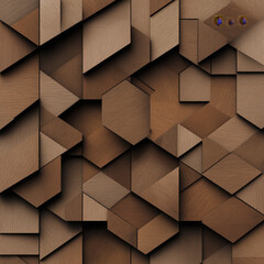 Fototapeta premium Wooden pattern. Elegant luxury 3d geometric wood wallpaper