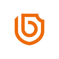 Illustration vector graphic of letter b and shield logo design