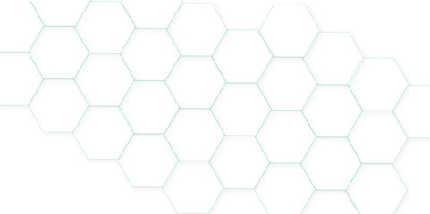 Abstract white hexagon concept background. Seamless pattern with hexagon. Hexagonal white hexagons honeycomb wallpaper. Abstract white lines background