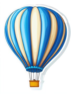 recommend clip art: Hot air balloon, white isolate background