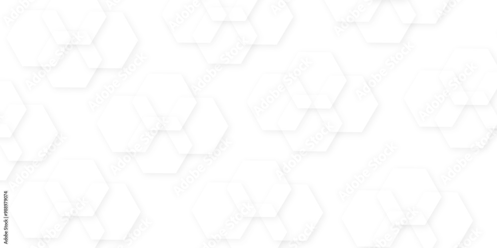 Poster abstract white hexagon concept background. seamless pattern with hexagon. hexagonal white hexagons h