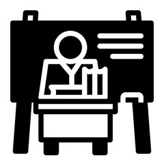 Teacher solid icon, suitable for school education