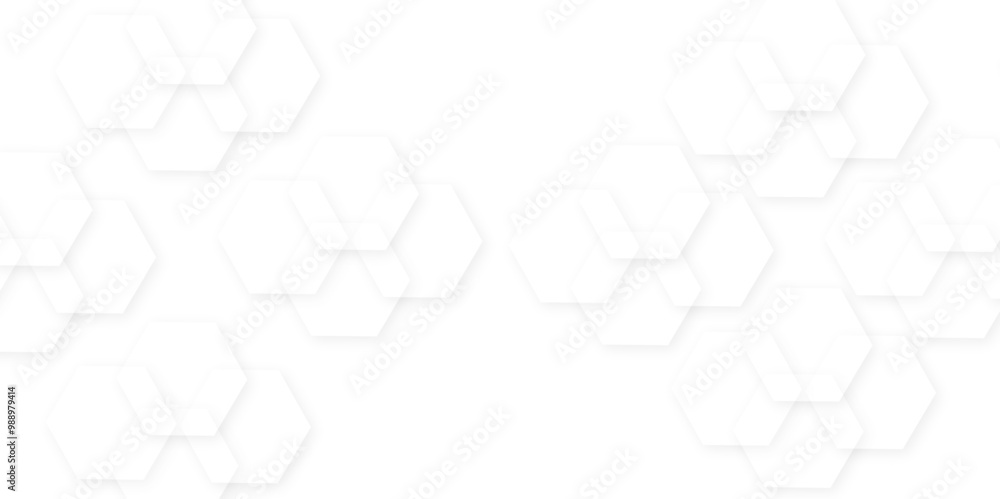 Poster abstract white hexagon concept background. seamless pattern with hexagon. hexagonal white hexagons h