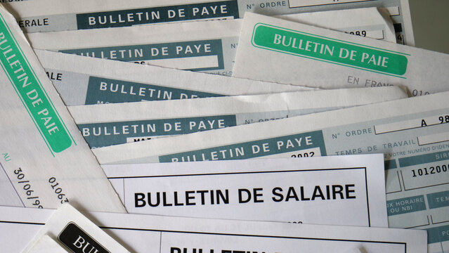 Bulletin de paie, bulletin de paye, fiches de salaire