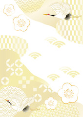 和風柄　和風背景イラスト