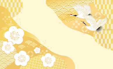 和風柄　和風背景イラスト