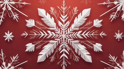 Nordic Art Christmas Snowflake Geometric Background