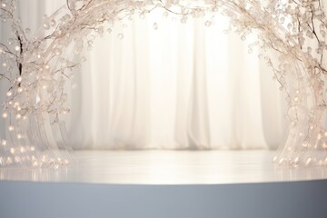 Cystal background lighting plant white.