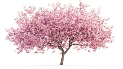 Obraz premium Beautiful spring tree blossoms isolated on white