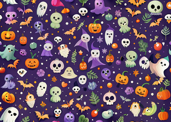 Background Seamless Pattern Halloween