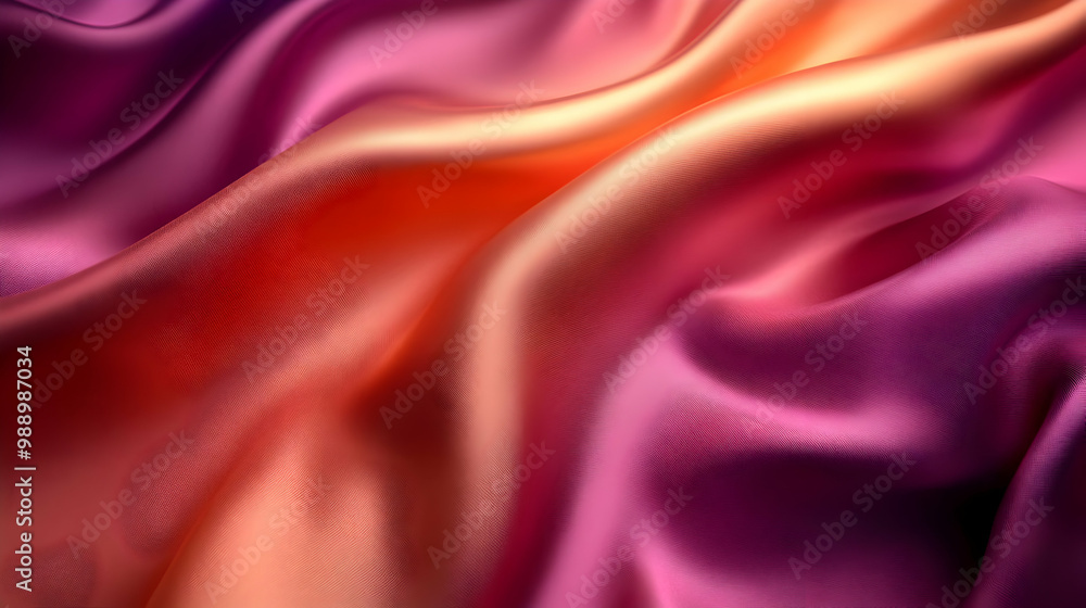 Poster abstract silk fabric with a gradient of color
