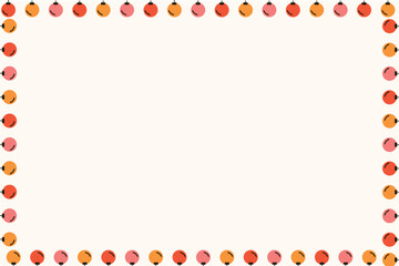 Christmas frame with balls. Frame of Christmas tree toys