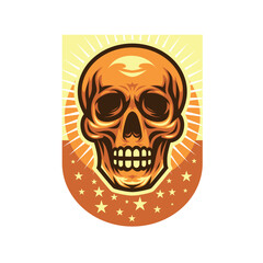 Skull vector logo illustration