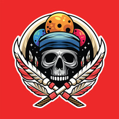 Skull vector logo illustration