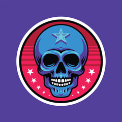 Skull vector logo illustration