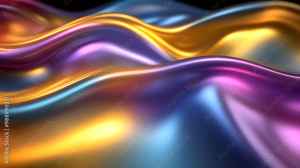 Poster abstract wavy background with vibrant colors and soft textures