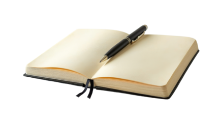 Open Notebook with Pen.