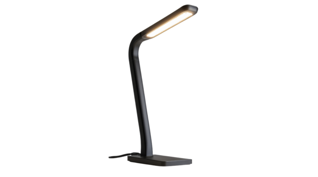 Modern Black Desk Lamp with LED Light.