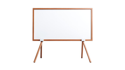 Whiteboard on stand, ideal for presentations and teaching. isolated on white background.