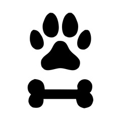 Paw Print With Bone.eps