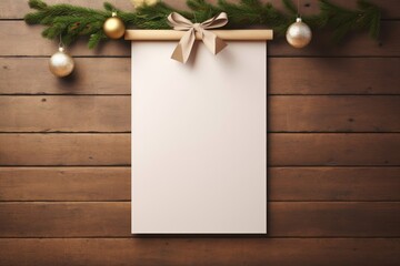 Obraz premium Paper hanging christmas wall celebration.